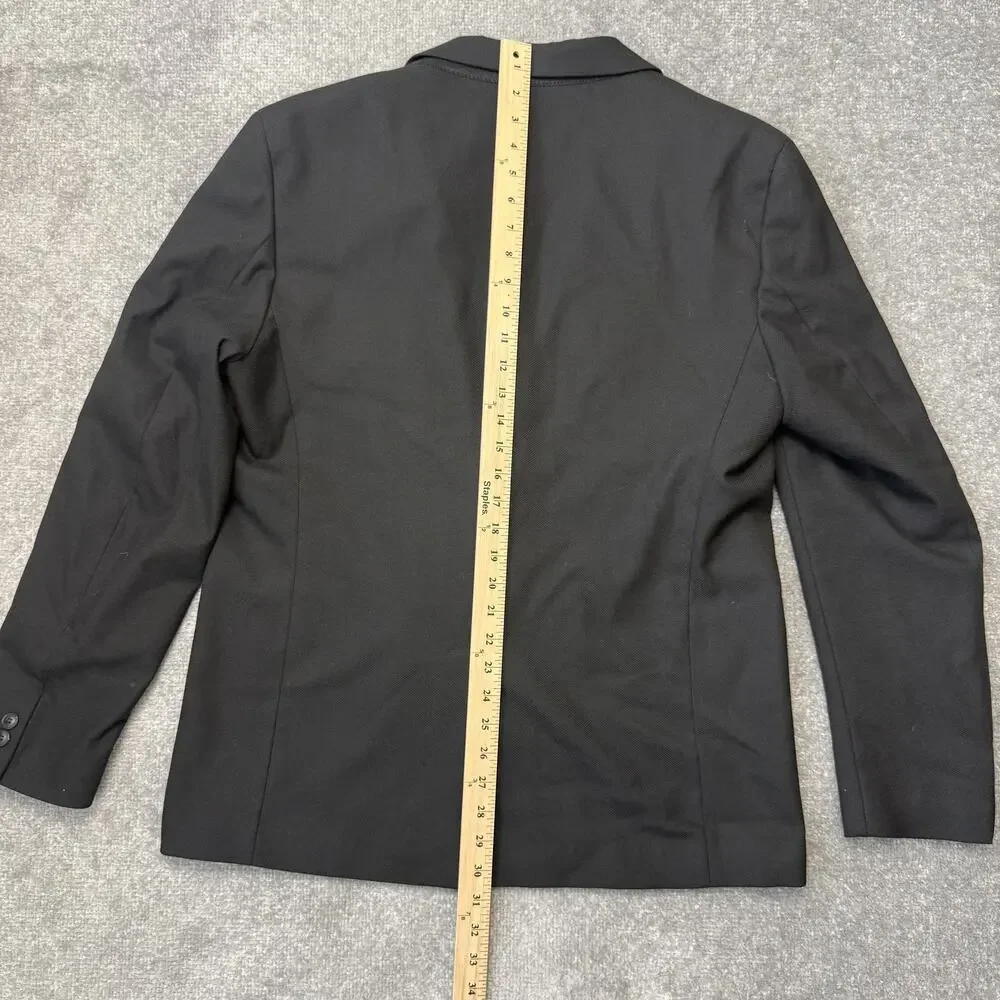 Zara Blazer Mens 42 Large Black Tailored Fit Formal Jacket Suit Coat Classic